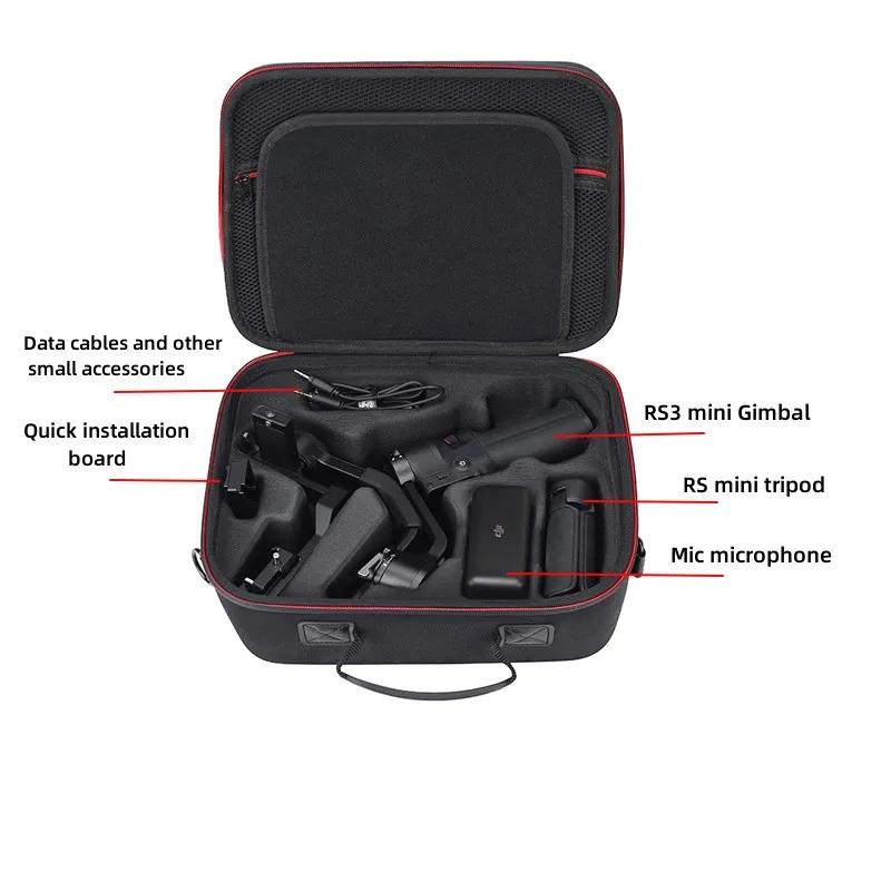 Handheld Gimbal /Tripod /microphone Storage Handbag Shoulder Bag  Portable Case for DJI RS 3 Mini Stabilizer Holder Accessories