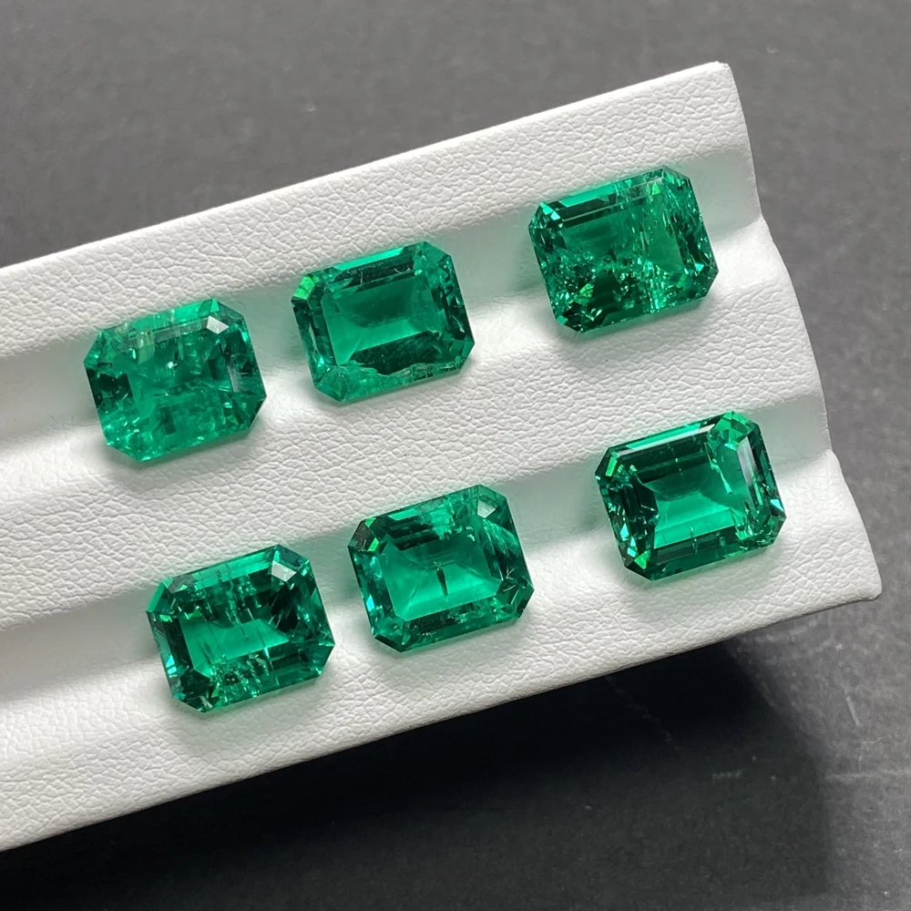 

Meisidian 10X8mm 2.7CTS Lab Created Columbia Emerald Stone Octagon Hydrothermal Emerald Ring