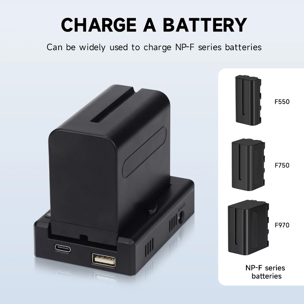 NP-F Battery Power Transfer Supply System V-Mount Adapter Plate Holder for BMCC BMPCC Blackmagic Pocket Cinema Cameras