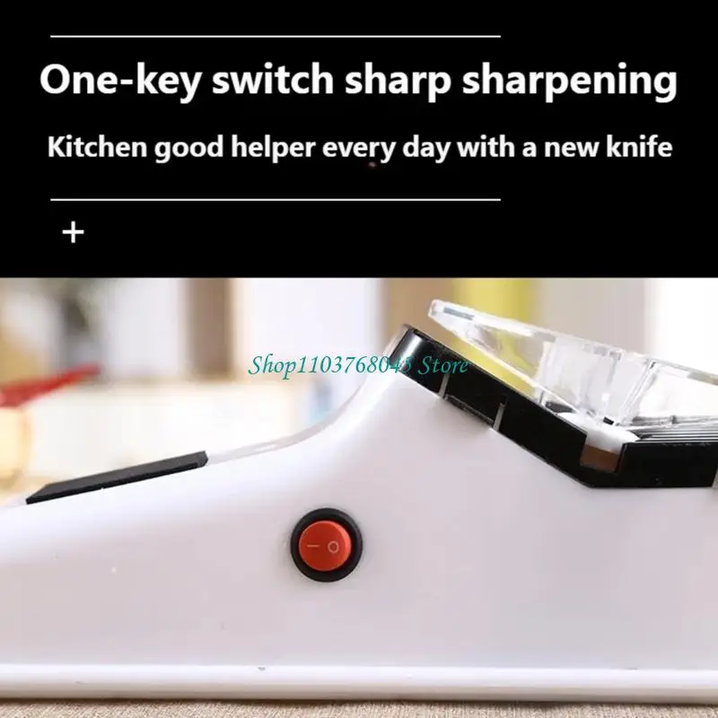 R53F Electric Blade Sharpener with 6 Grinding Discs USB Connected Quick Sharpening Polishing Professional Kitcheing Accessory
