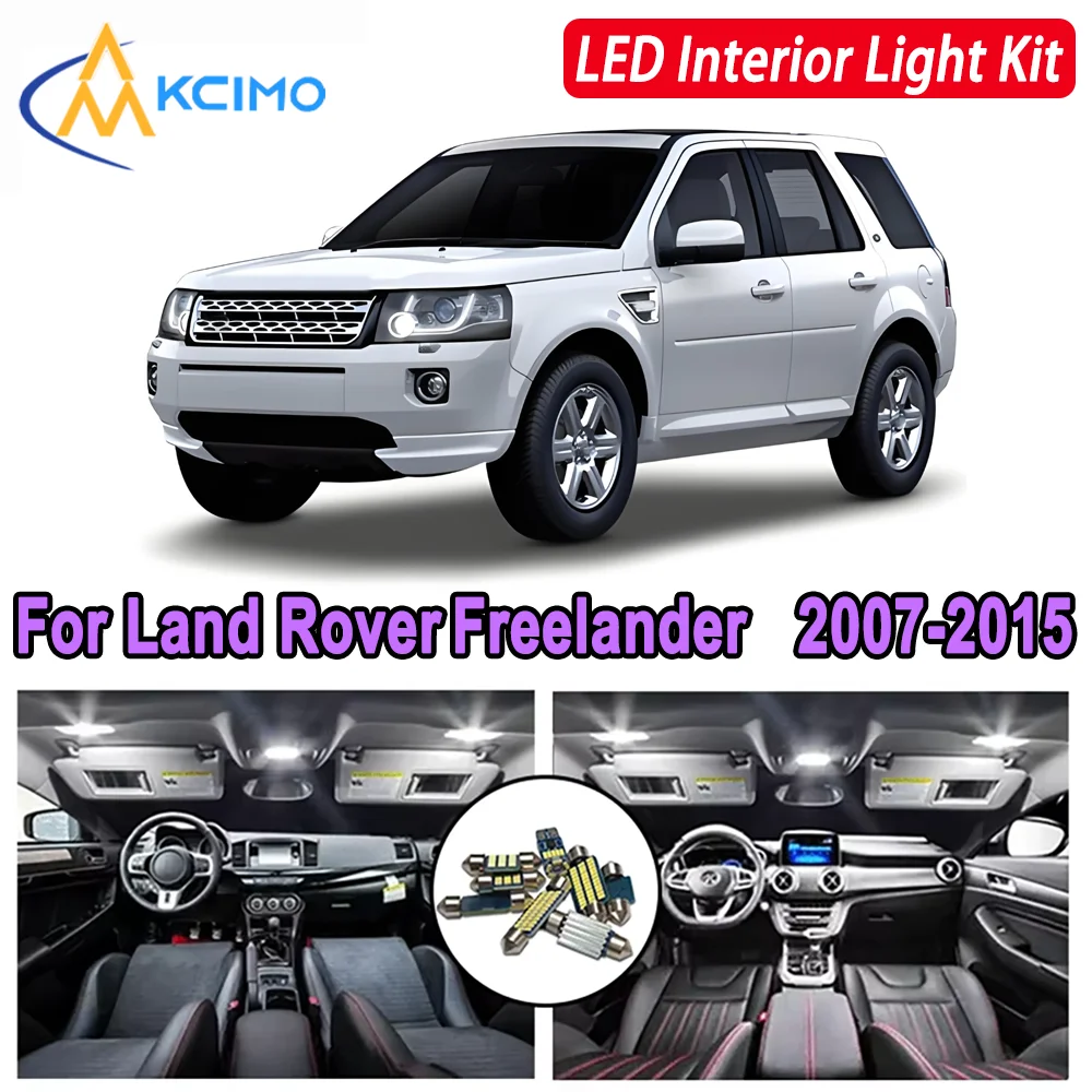 

Kcimo For Land Rover Freelander 2 LR2 L359 (2007-2015) Premium Bright LED Interior Dome Map Trunk Light Kit Car Led Lamps Canbus