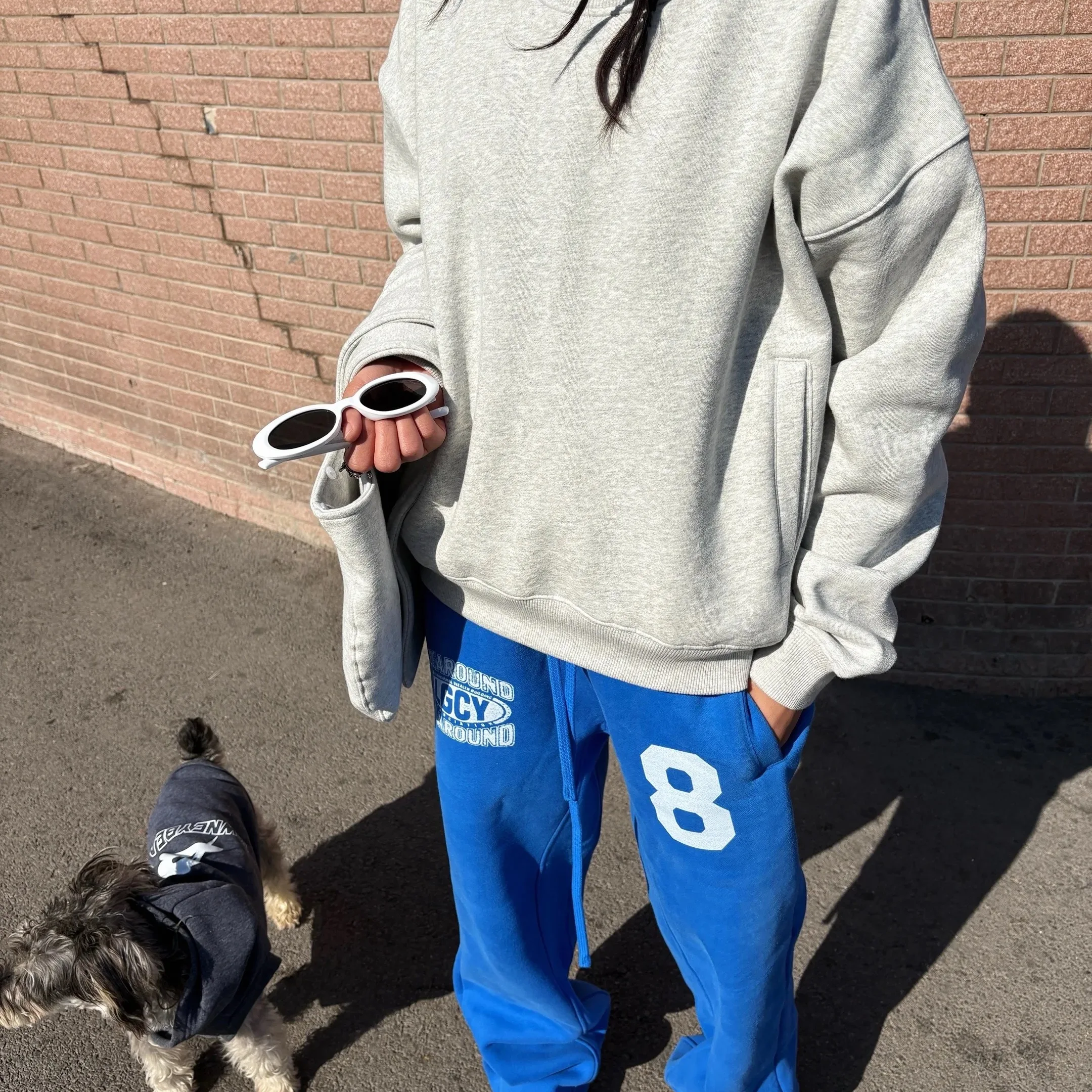 

American Casual Sports Sweatpants Loose Straight Leg Printed Durable Men Women Commute Versatile Loose Fit Comfortable