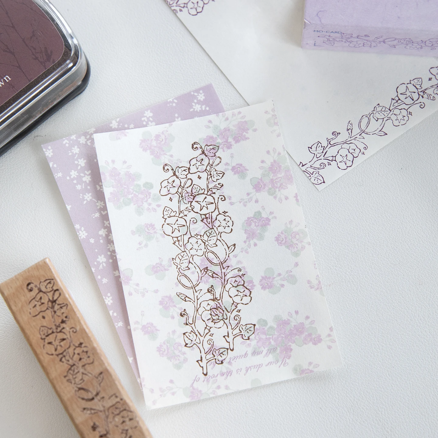 Morning Rain Vine Garden Journal Stamp Vintage Rose Plant Flower Border Pattern DIY Check-In Decorative Stamping