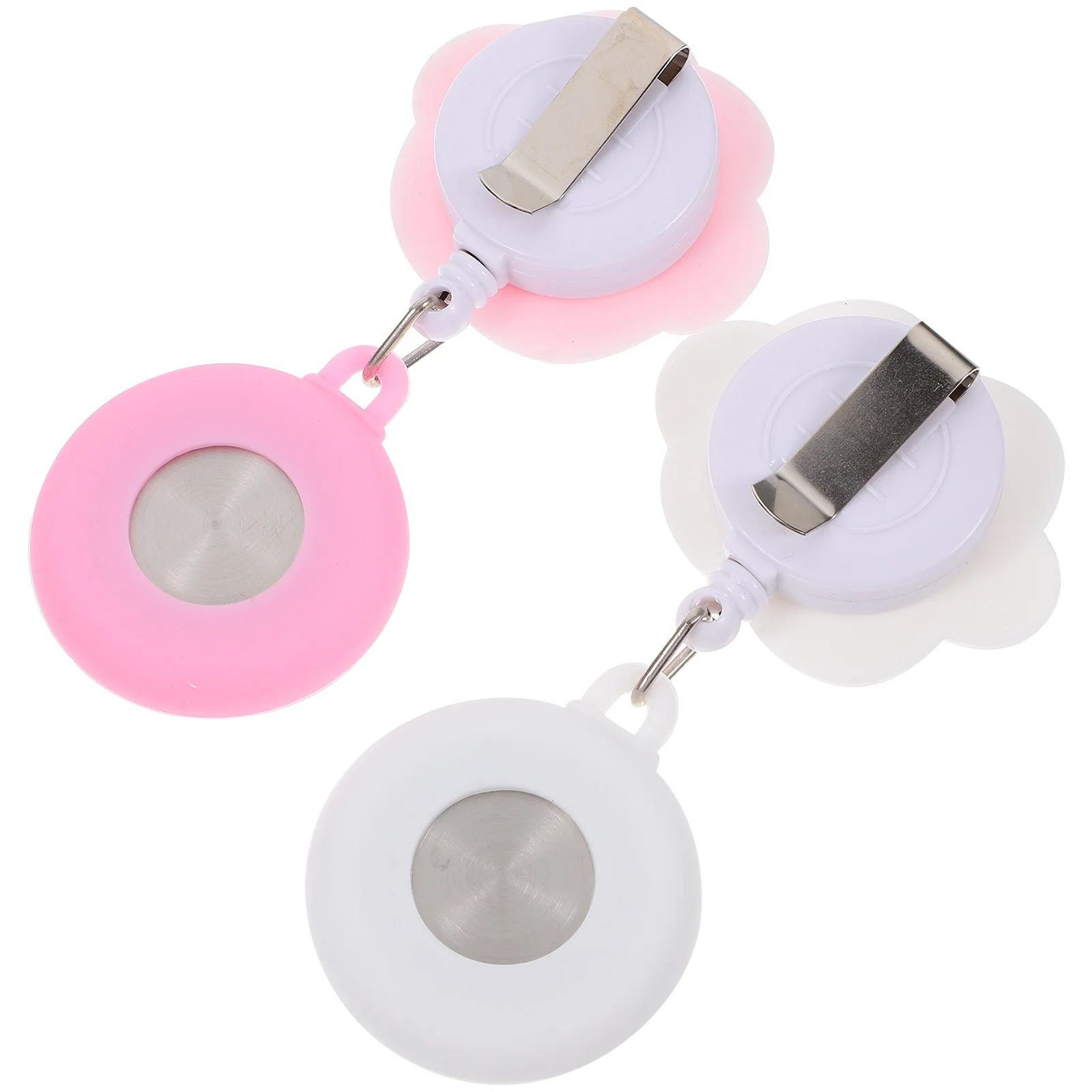 2pcs Silicone Pocket Retractable Nurse Chest Watch For Women Clip- Staff Work Wear Fashionable Badge Timepiece Hanging