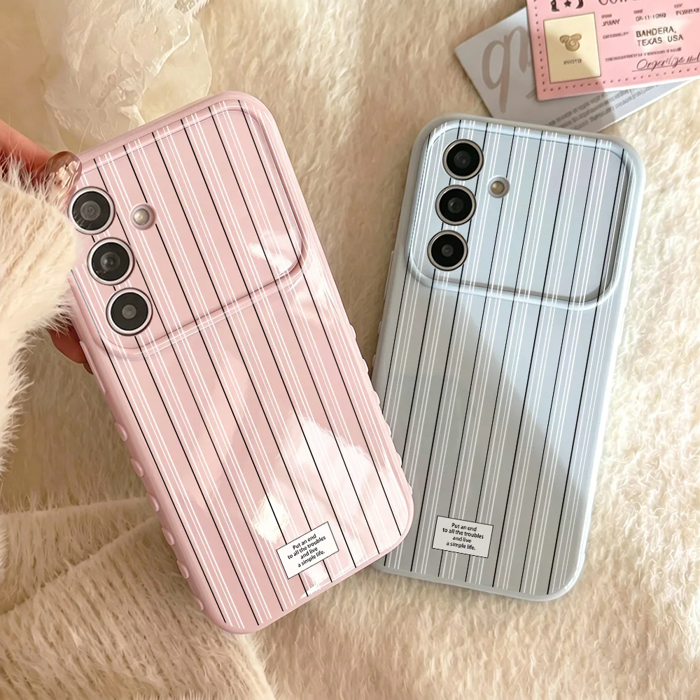 Phone Case for Samsung Galaxy A56 A55 A54 A37 A36 A35 A17 5G A16 A15 A07 A06 4G Cases Fresh IG Minimalist Girly Style Protection
