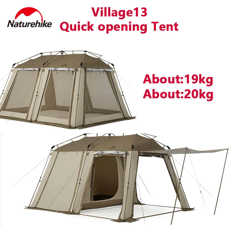 

Палатка Naturehike Country автоматическая с кабиной для снега, рама для дома, кемпинга, Большой Вместительный тент для отдыха на открытом воздухе, 13 дюймов