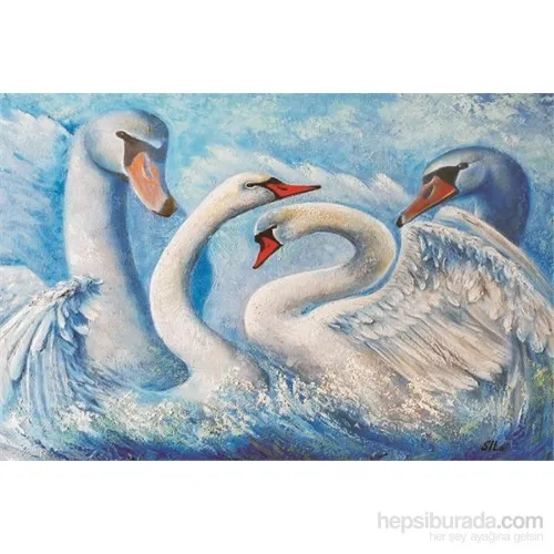 Gold 1000 Piece Swans Puzzle