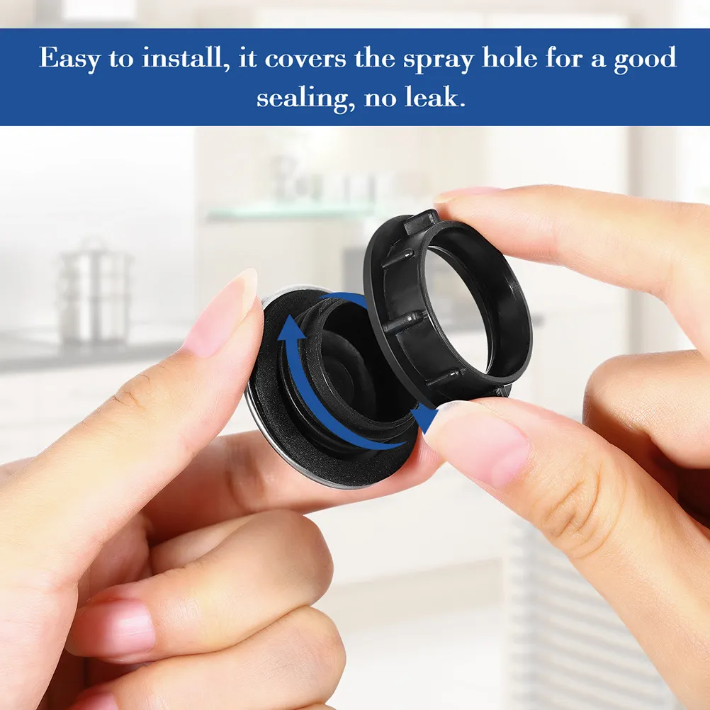 

3Pcs Stainless Steel Sink Tap Hole Covers Kitchen Faucet Hole Plate Stopper Leak Proof Soap Dispenser Seal Cover