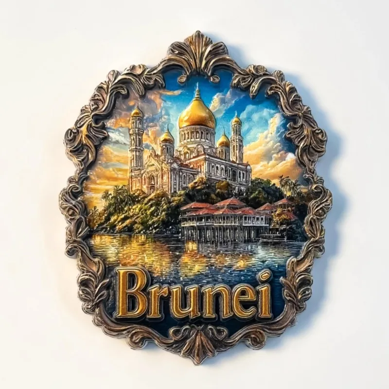 ملصقات الثلاجة بروناي سندار سيري بيجاوان هدايا تذكارية عمر علي سايفوديين مسجد مغناطيس الثلاجة هدايا عيد الميلاد ديكور المنزل