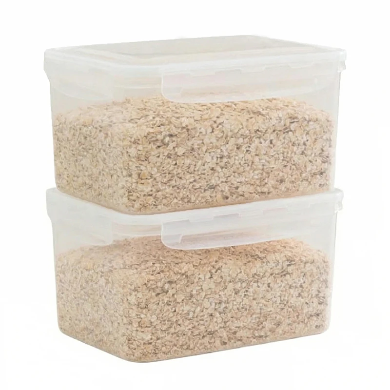 

Large Food Storage Containers with Airtight Lids, BPA Free Plastic Food Container for Kitchen Organization (Clear)