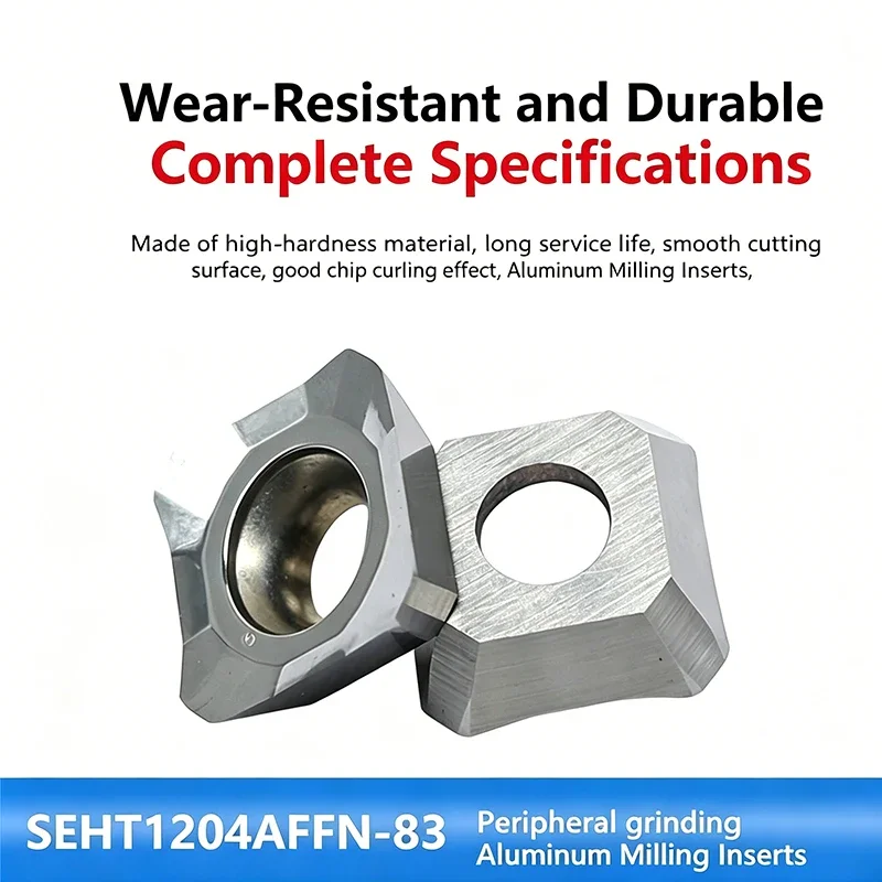 CNC Square Milling Inserts SEHT1204AFTN-XM High Bright Finish Special For Copper And Aluminum