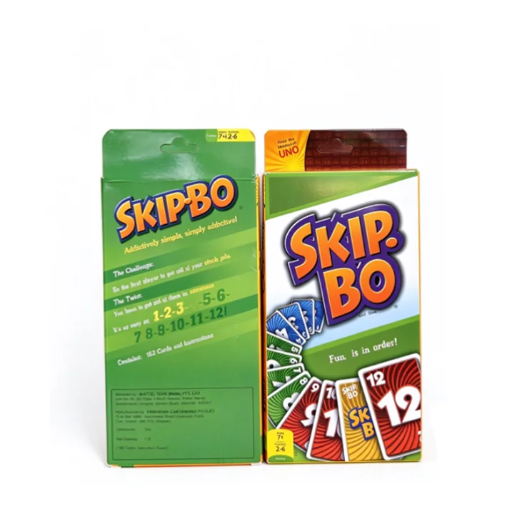 SKIP.BO Card Game From The Makers of UNO Sequencing Family Party Card Game 2-6 Players 162 Cards Kids Adults Strategy Toy