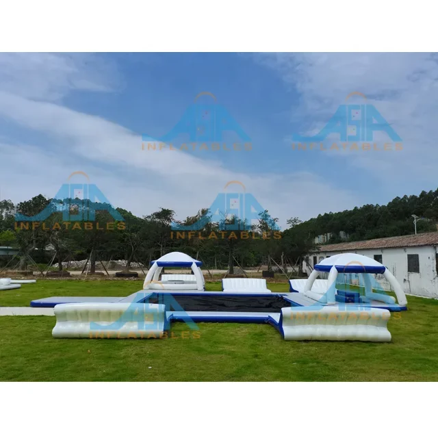 Customized Pools Swimming Outdoor Inflatable Sea Pool inflatable floating Play water pub with tent