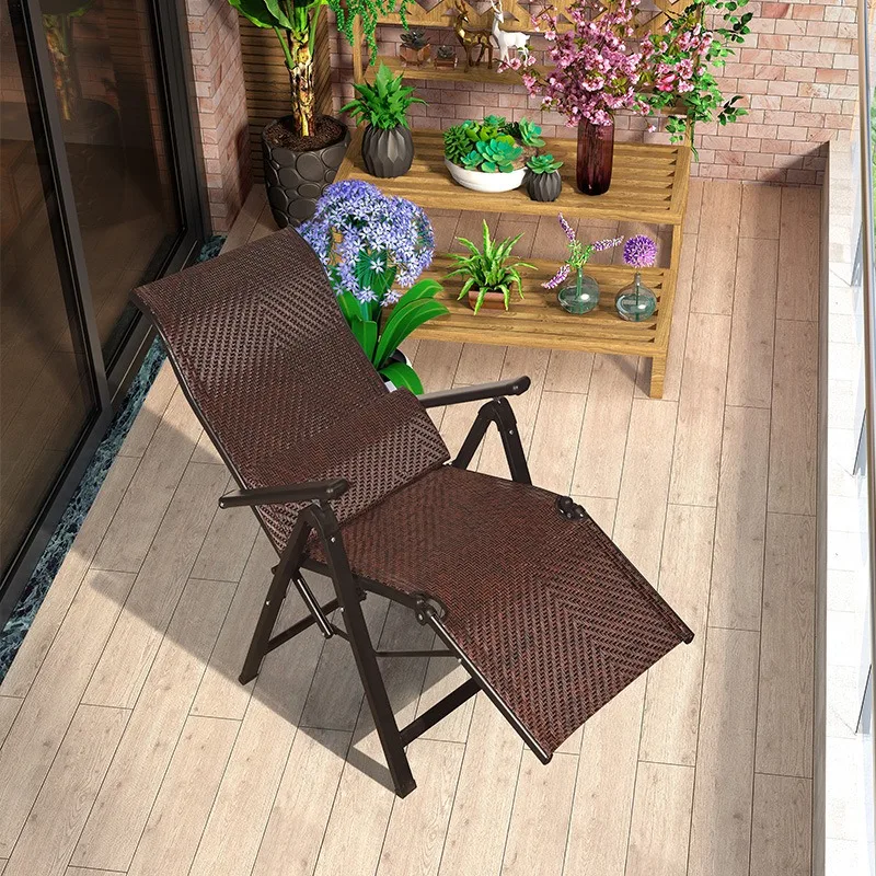

recliner lunch break folding, home couch rattan chair folding chair balcony leisure nap chair for the elderly