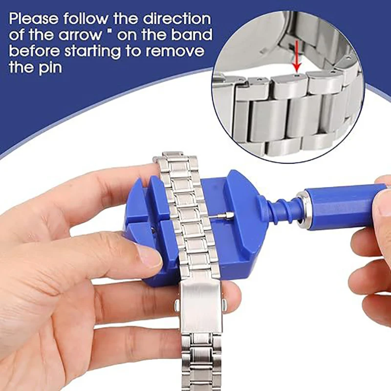 Hot Sale Watch Link Removal Tool Kit, Watch Band Tool Strap Chain Pin Remover Repair Tool Kit For Watch Band Strap Adjustment