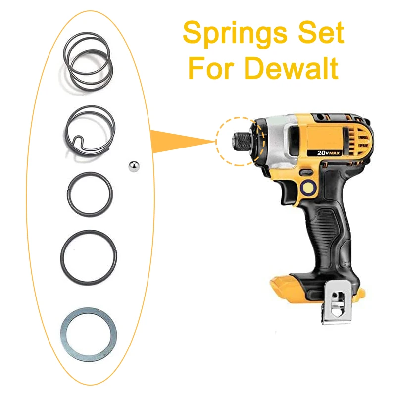 N078434 N089668 6Pcs Spring Ball Set For Dewalt 20V Impact Driver Power Tool DCF885 DCF886 DC825 DCF836 Power Tool Accessories