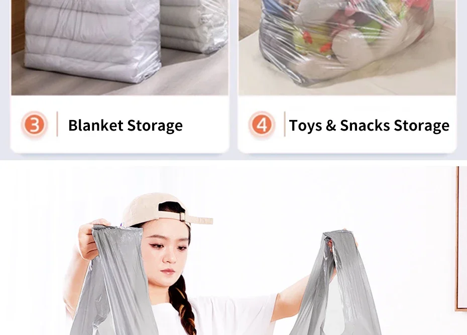 1 ​ 0PCS Große Kapazität Kunststoff Taschen Verdicken Moving Verpackung Tasche Kleidung Lagerung Taschen für Spielzeug Bettdecke Decke Bettwäsche Organizer – Detail 13