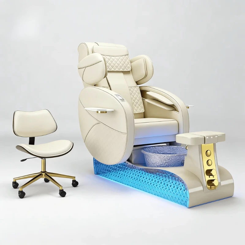 Luxury Nail Salon Furniture Lounge Room King Size Throne Full Body Massage Foot Spa Manicure Pedicure Chair