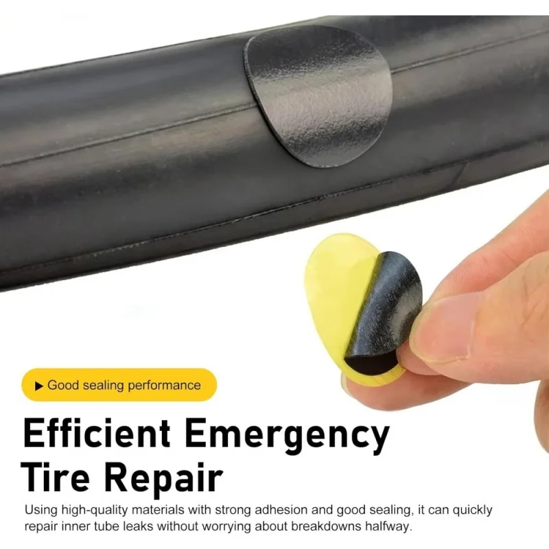 10pc Quick-Fix Bike Tire Patch - No Glue Needed, Durable Protection for Mountain And Road Bikes | Easy to Use, No Tools Required