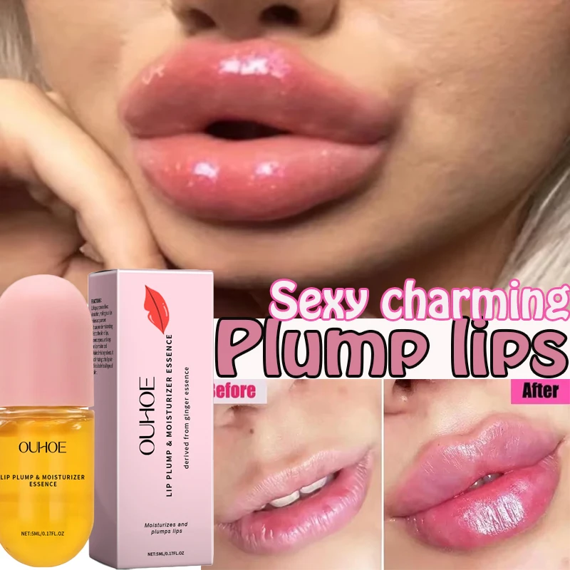 

Instant Lip Plumper Oil Serum Long Lasting Volumising Essence Oil Repair Lip Fine Lines Increases Elasticity Sexy Lip Balm New