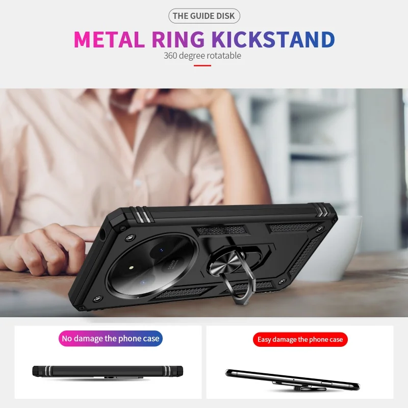 For Poco C75 4G Case Armor Shockproof Magnetic Ring Stand Holder Case For Xiaomi PocoC65 Poko Little Pocco C65 C 65 Back Cover image 2