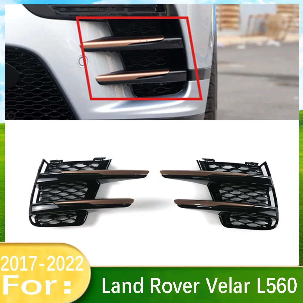 

For Land Rover Range Rover Velar L560 2017 2018 2019 2020 2021 2022 Car Fog Light Lamp Cover Bumper Grille Trim Fog Lamp Shade