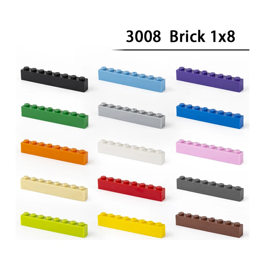 

Building Blocks Base High Brick 1x8 MOC Part 10pcs Compatible All Brand DIY Creativity Education Assembles Toy for Children 3008