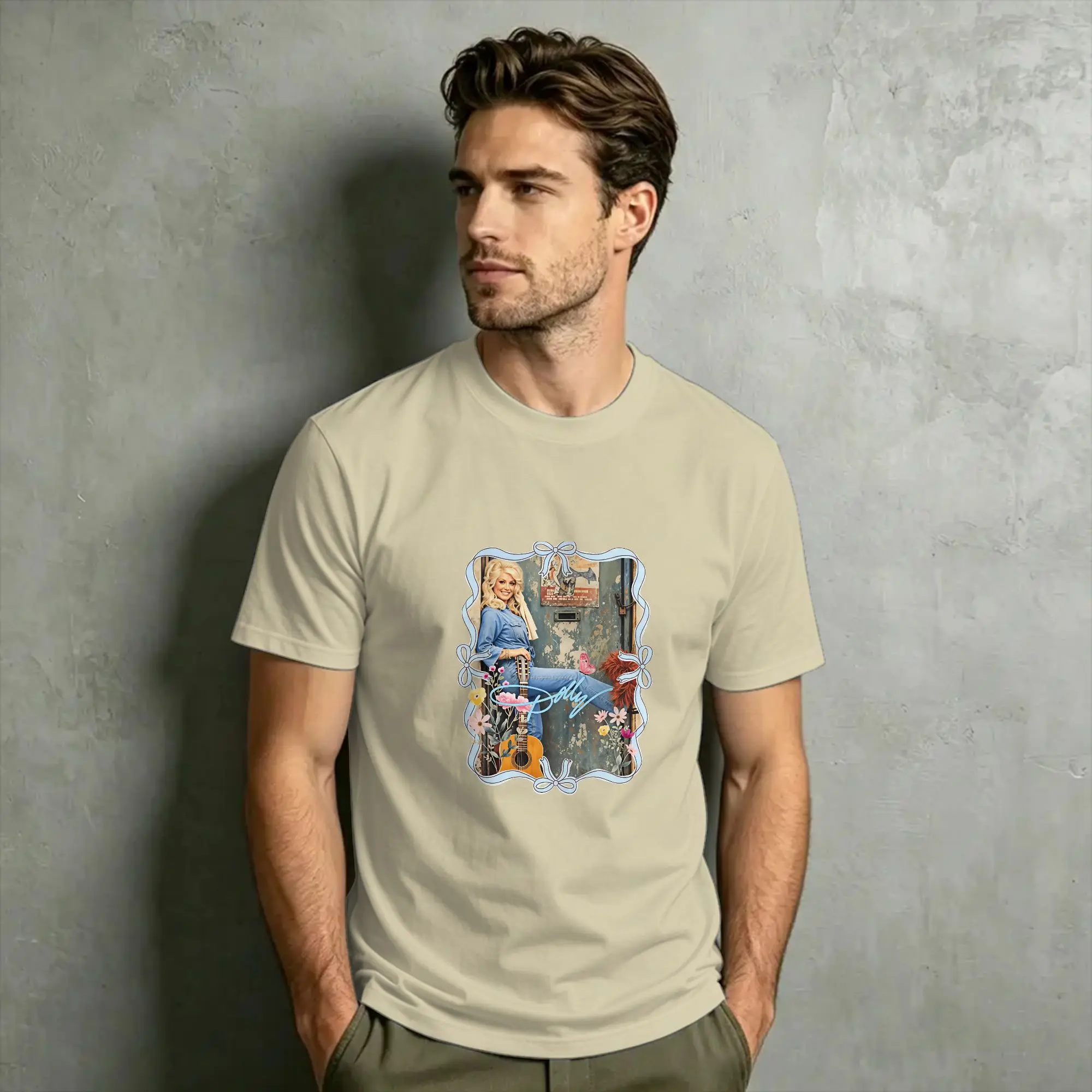 Dolly Parton Men's T Shirt  Novelty Tees Short Sleeve Round Collar T-Shirts 100% Cotton Plus Size Tops