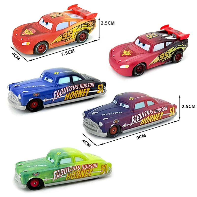 Cars Toy New Generation Color Changing Series Lightning McQueen Dr. Hudson 1:55 Plastic Diecast Model Children's Toy Car