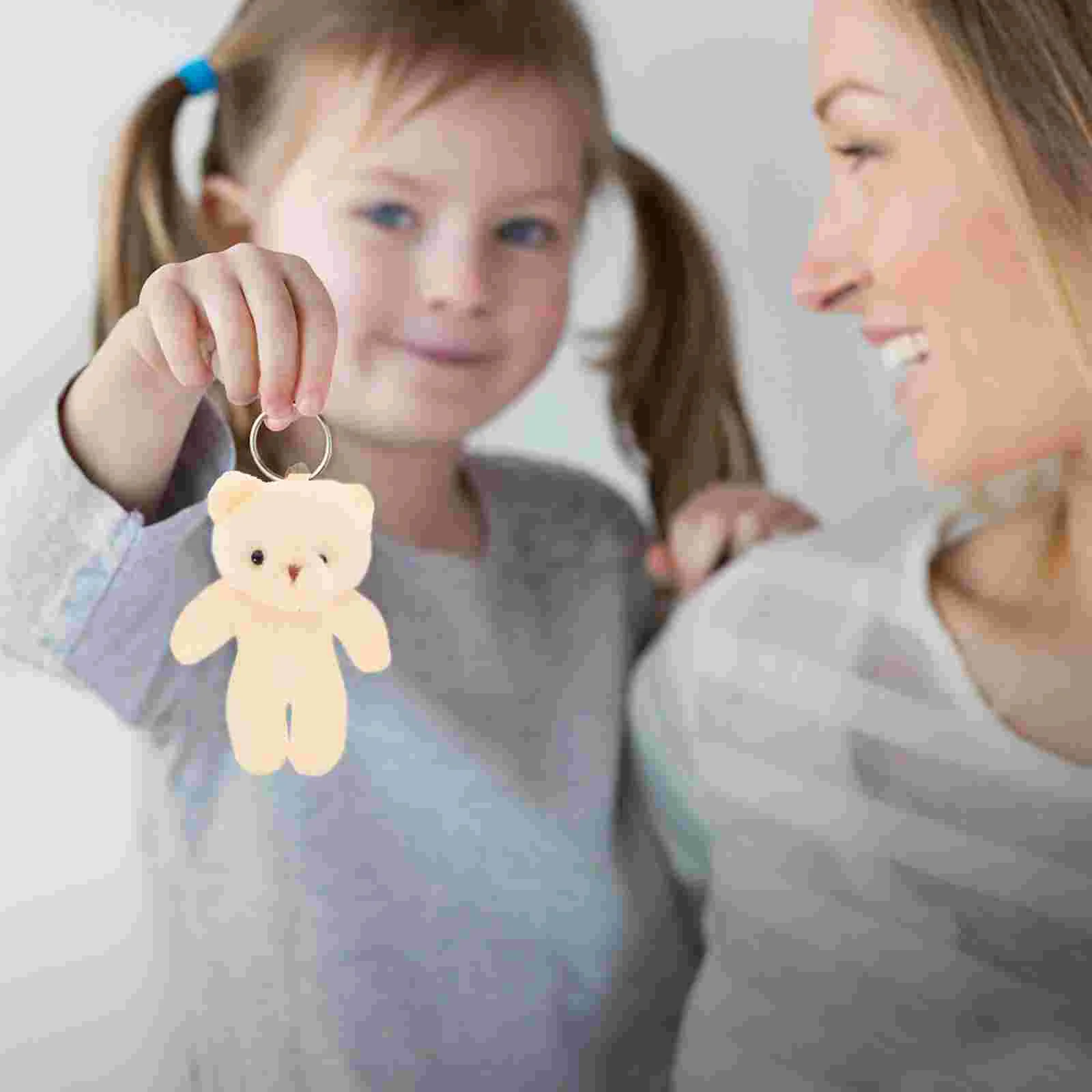 

12 Pcs Mini Bear Bag Supplies Wear-resistant Figurines Pendant Panda Toy Hanging Plush Suspending