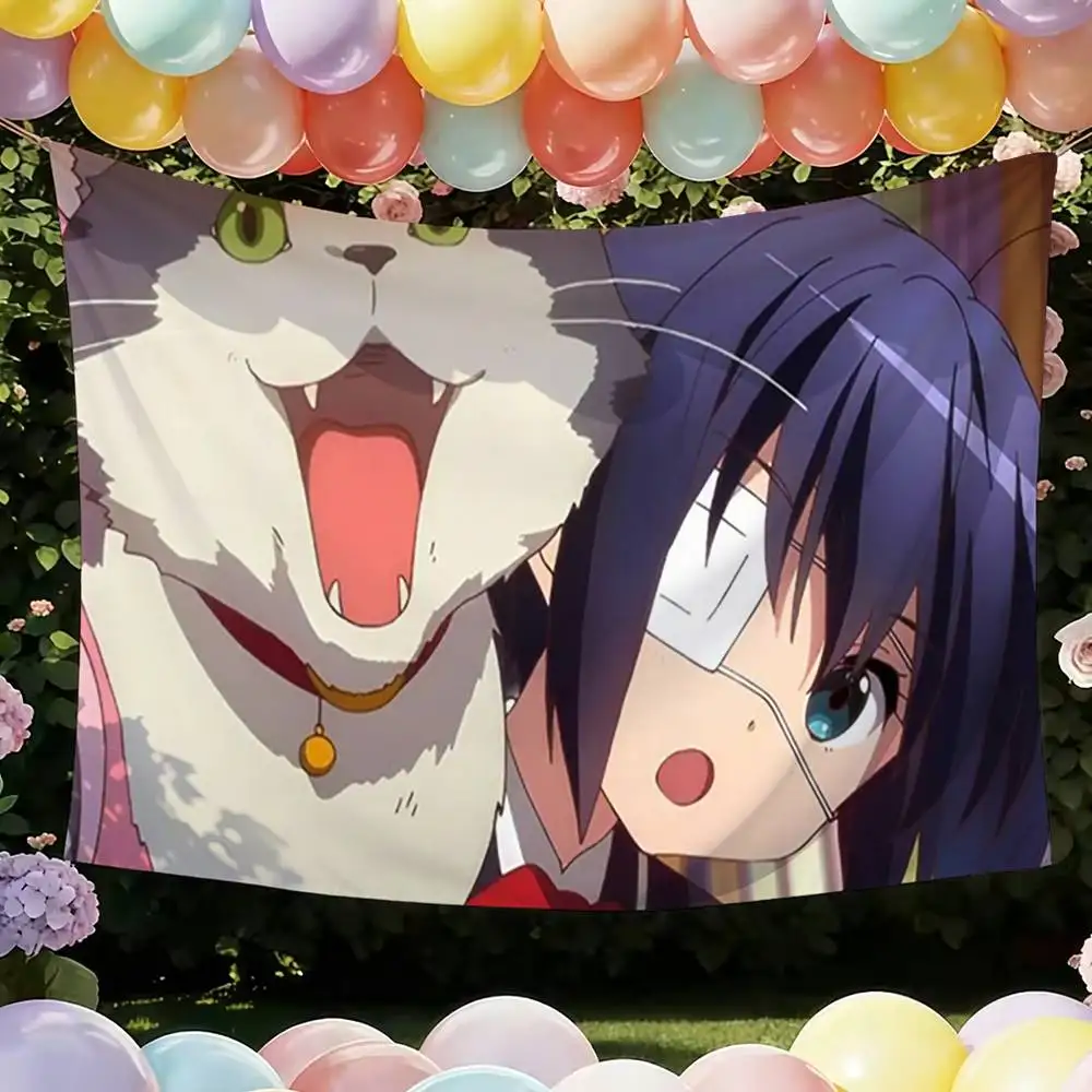Cute R-Rikka T-TAKANASHI Flags Wall Hanging Tapestry Outdoor Garage Room Decorative flag Background Blanket
