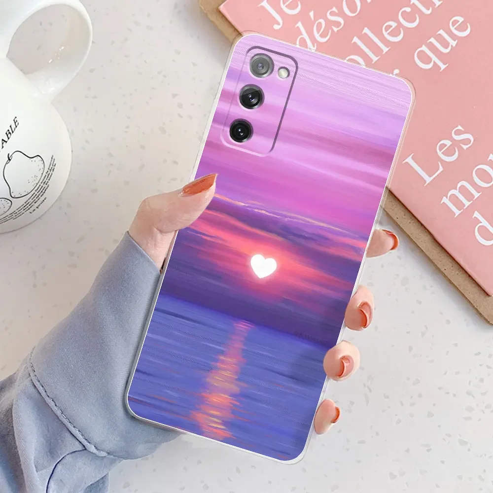 For Samsung S20 FE Case 6.5 Inch Soft Silicone Case for Samsung Galaxy S20 FE Clear Colorful Back Cover S20FE Phone Bumper Funda