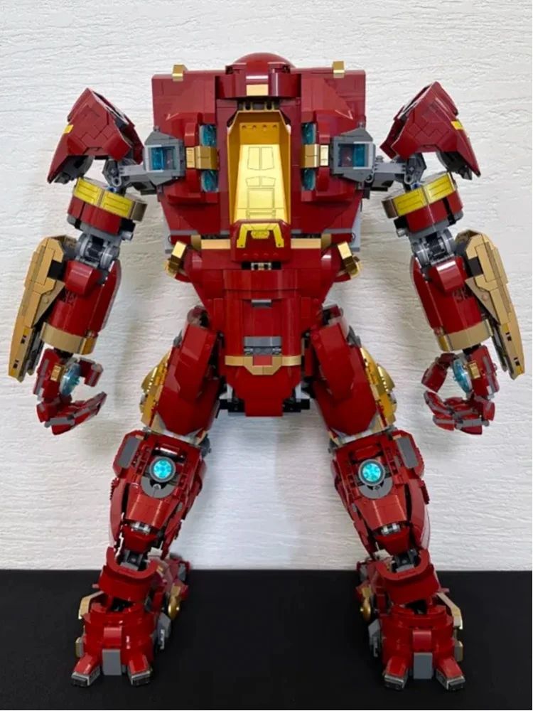 4049 Teile Raumdekoration Roter Roboter Baustein-Set Konstruktionsmodell für Erwachsene Geburtstags- und Weihnachtsgeschenke