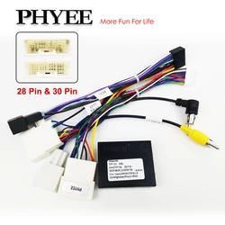[30/28 Pin] CAN Bus Wiring Harness, SWC Original Info Support, 16 Pin Android Adapter for Toyota Camry RAV4 Corolla Avalon 2019+