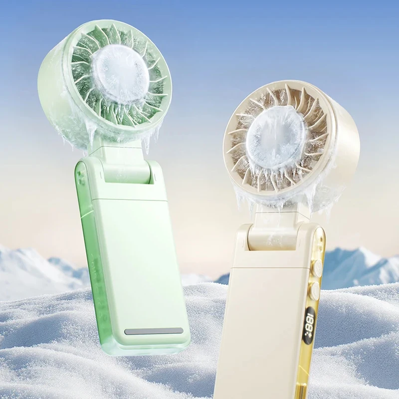 

Портативный складной ручной вентилятор VIKEFON для улицы, мини-вентилятор с охлаждением, перезаряжаемый, 3600 мАч, 5 уровней регулировки, высокоскоростной турбовентилятор