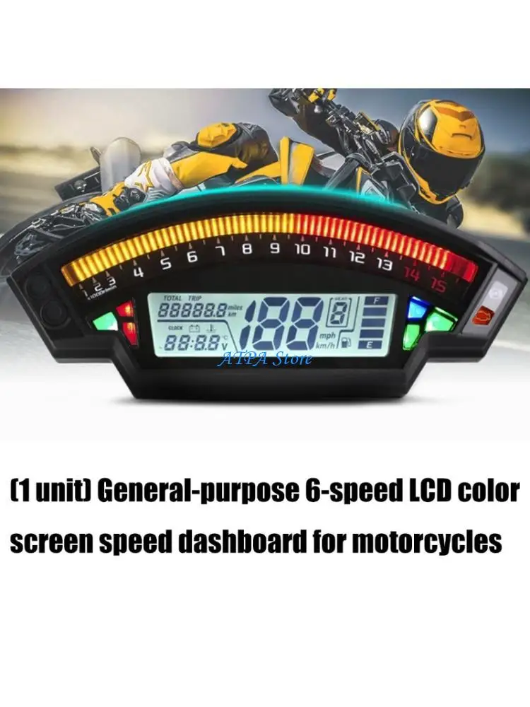 

U13C Replacement LCD Color Screen Speedometer Odometer Speed Gauge Meter for 12-17