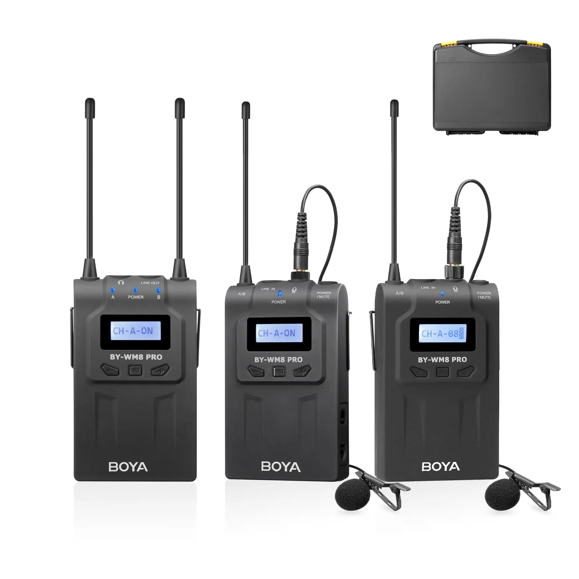 BOYA BY-WM8 PRO-K1 UHF Wireless Lavalier Microphone for Cameras Smartphone 48-Channel 984ft Mic for Interview HOT