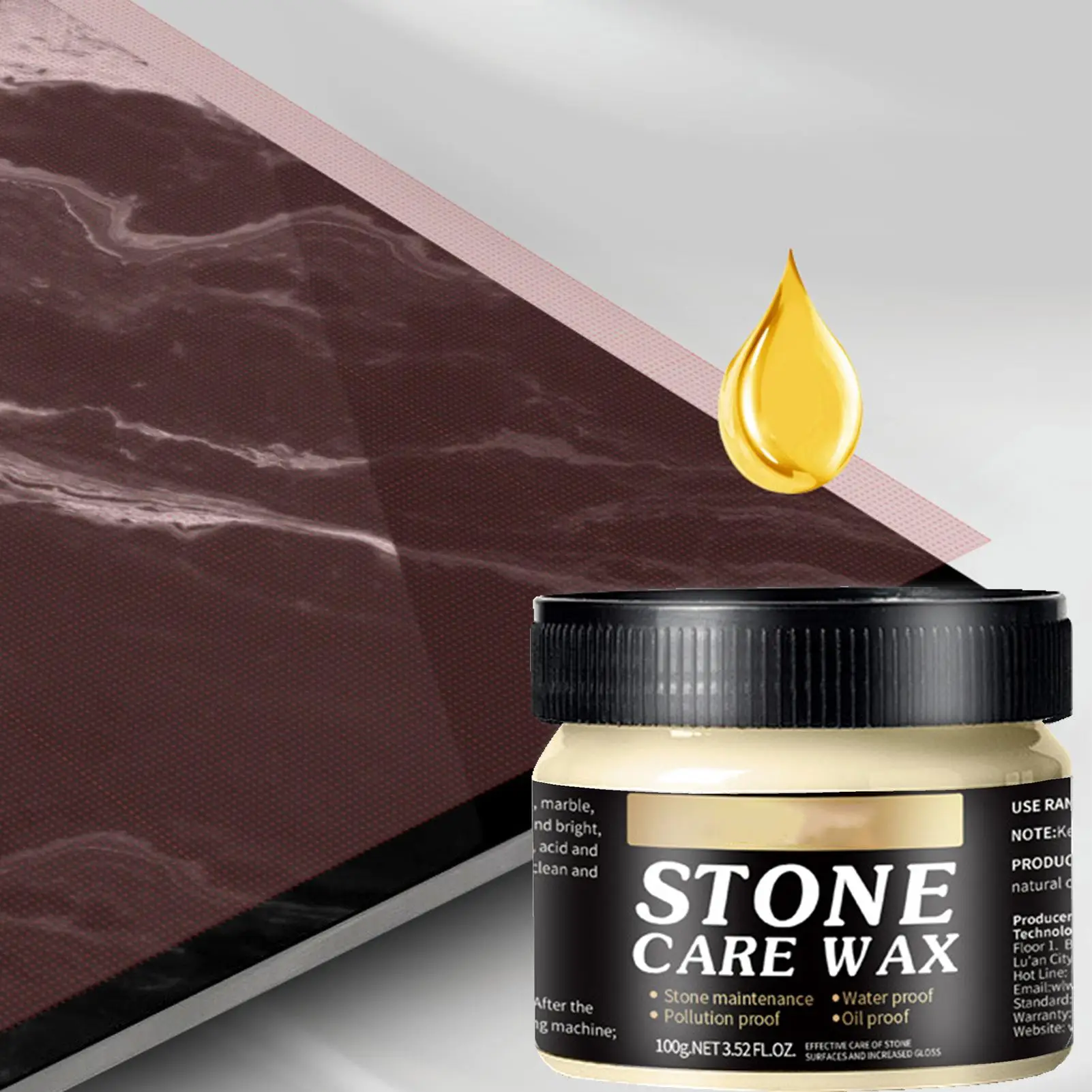 Stone Nourishing Polishing Wax Quartz Polished Tool Waterproof PolishWax Granite PolishWax Stone Care Product For Marble Tile