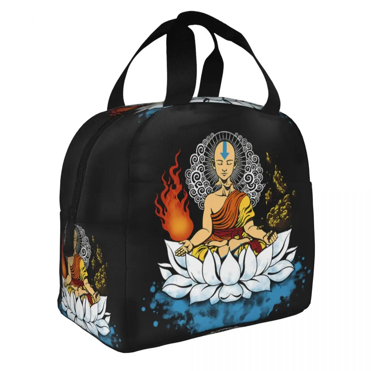 Avatar Meditate Insulated Lunch Bag Reusable Last Airbender Warm Cooler Thermal Lunch Box for Women Work School Picnic Food Tote