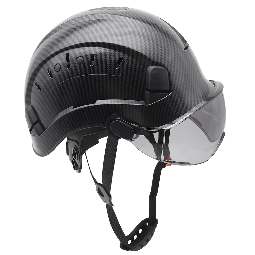 CE Industrial Safety Helmet With Goggles Visor ABS Hard Hat Light Weight ANSI Construction Work Head Protection Safety Cap