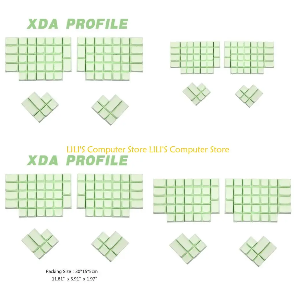 

A52B 76-key XDA PBT Blank Ergodox for Key Caps, Unique No Engraving Mechanical Keyboa