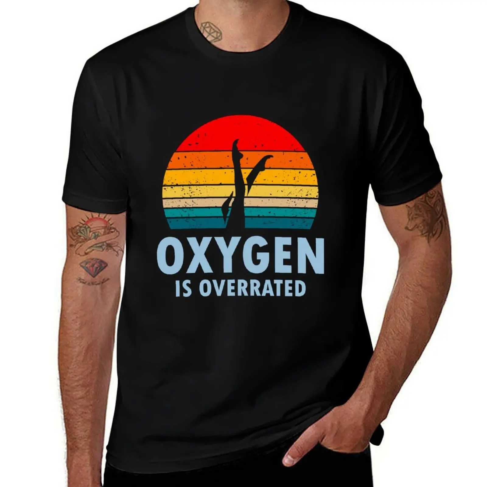 

Synchronized Swimmer Oxygen is Overrated T-Shirt Basic Simple Casual Short Sleeve Tee