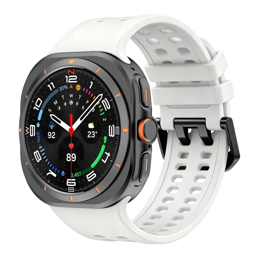 Armband für Samsung Galaxy Watch Ultra 2, 47mm Sport-Silikon-Ersatzarmband, atmungsaktives Armband, Galaxy Watch 2026 Ultra Zubehör – Detail 23