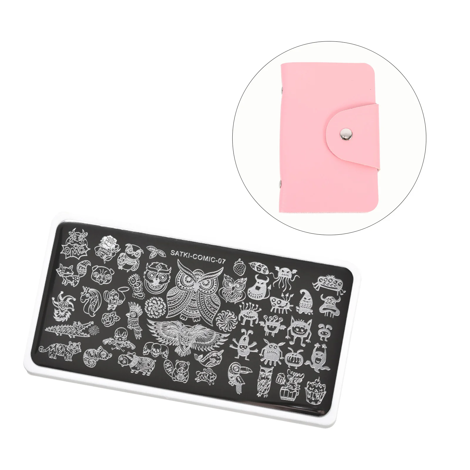 

1pc Template Card Pouch 20 Slots Portable Storage For Nail Art Stamping Plates Manicure Tools Organizer Case Nail Plate Bag