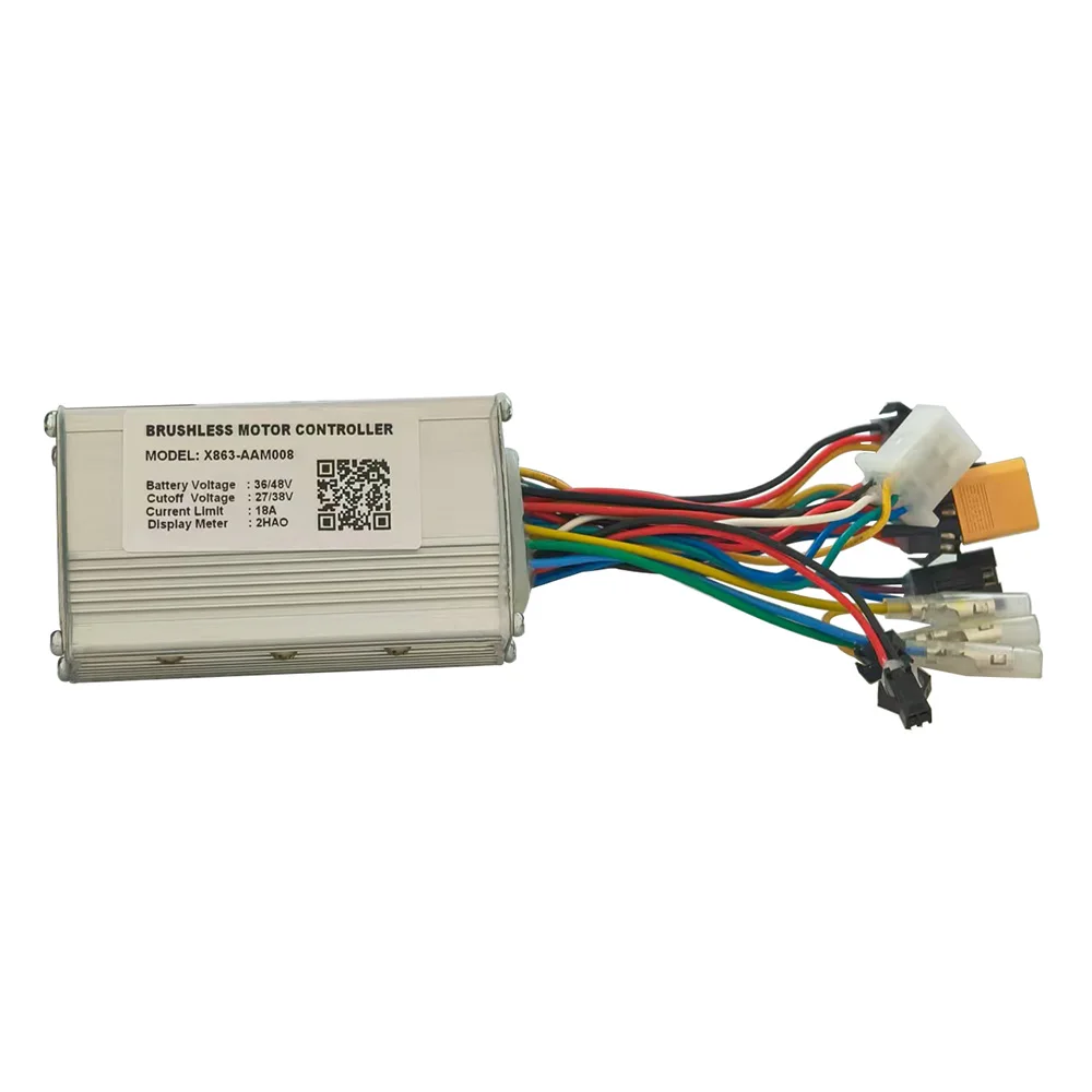Ebike Brushless Motor Controller X863-AAM008 36/48V 18A for 2HAO Display Electric Scooters MTB Accessories Speed Controller