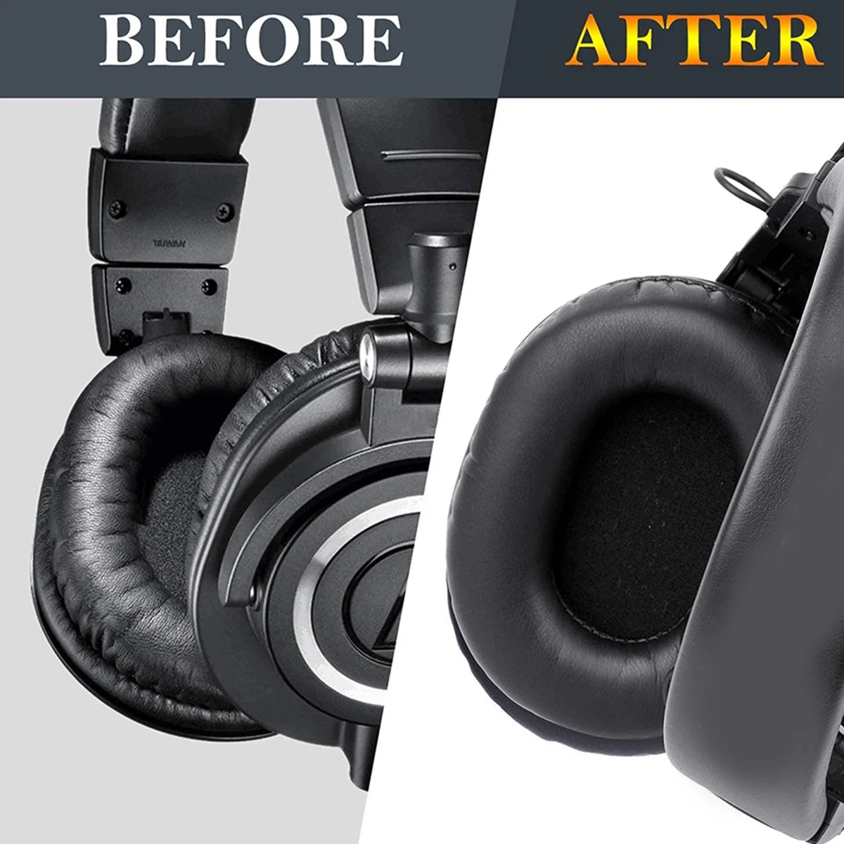 وسادات أذن بديلة M50X متوافقة مع سماعات الرأس Audio Technica ATH M50 M50X M50XBT M50RD M40X M30X M20X MSR7 SX1