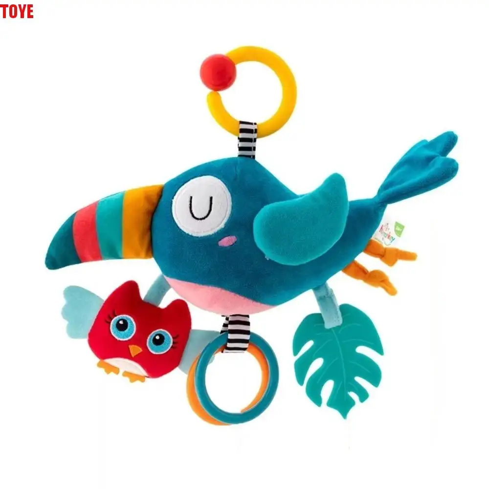 أفخم سرير الطفل جرس اللعب التعليم المبكر عضاضة خشخيشات الرضع لينة ألعاب من نسيج مخملي معلقة مقاومة للاهتراء الاطفال محشوة ألعاب حيوانات #1