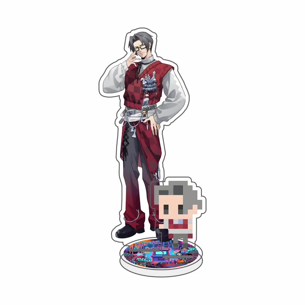 Anime Ace Attorney Phoenix Wright Miles Edgeworth Maya Mei Cosplay Acrylic Figure Stand Card Keychain Desk Decorate Gift
