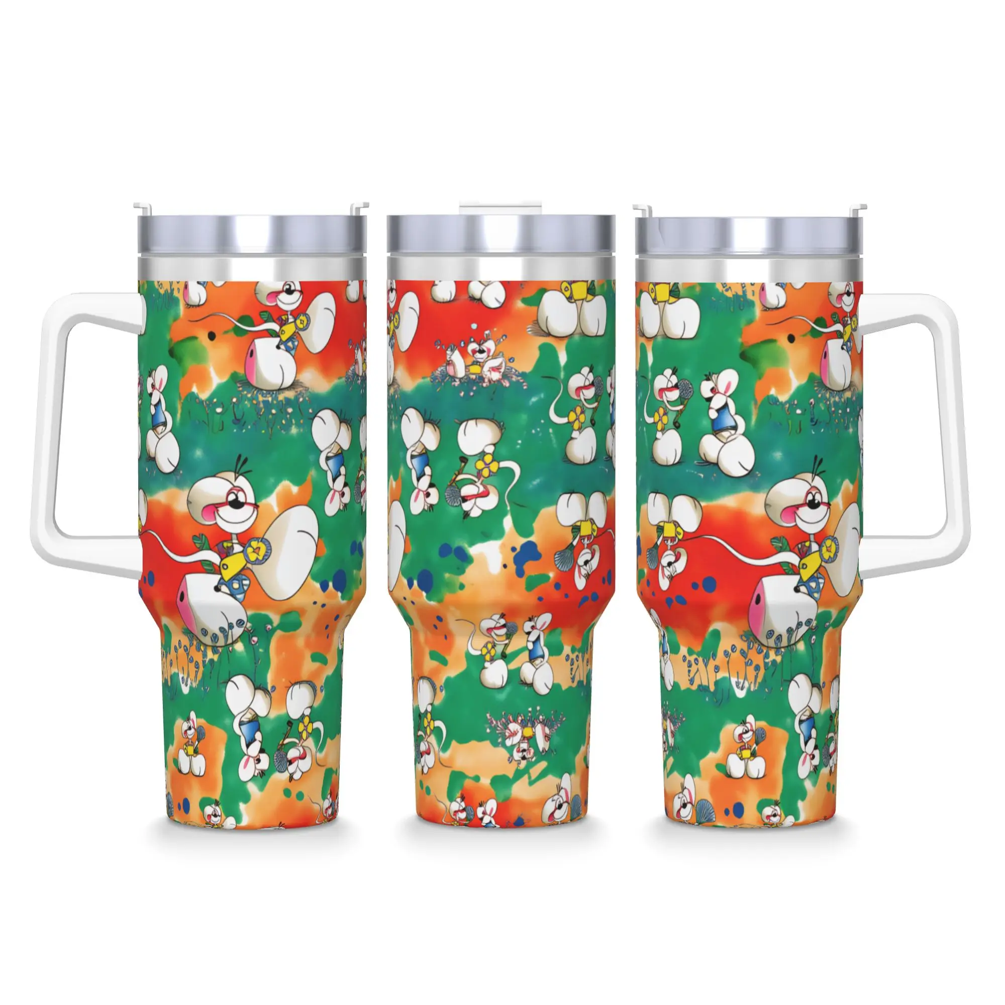 Comic Cartoons Diddl Tumbler  Cold Drink Water Bottle Heat Preservation Stainless Steel Thermal Mug Custom DIY Camping Mugs Cup