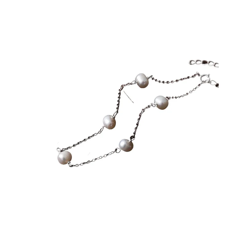 

GENUINE NATURAL SOUTH SEA WHITE PEARL BRACELET 7.5"